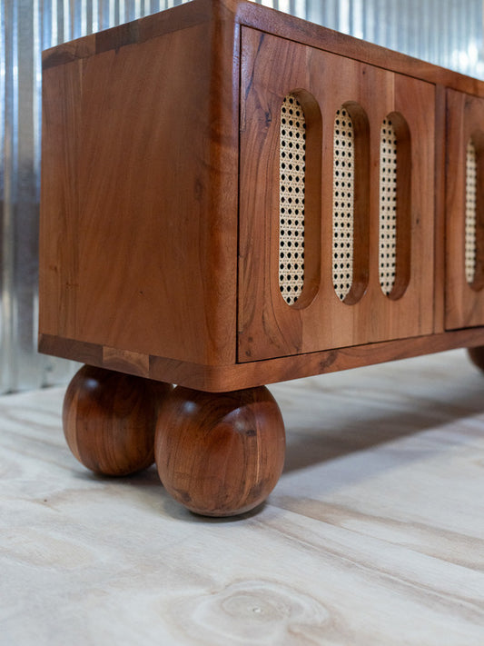 Acacia Wood Low Sideboard