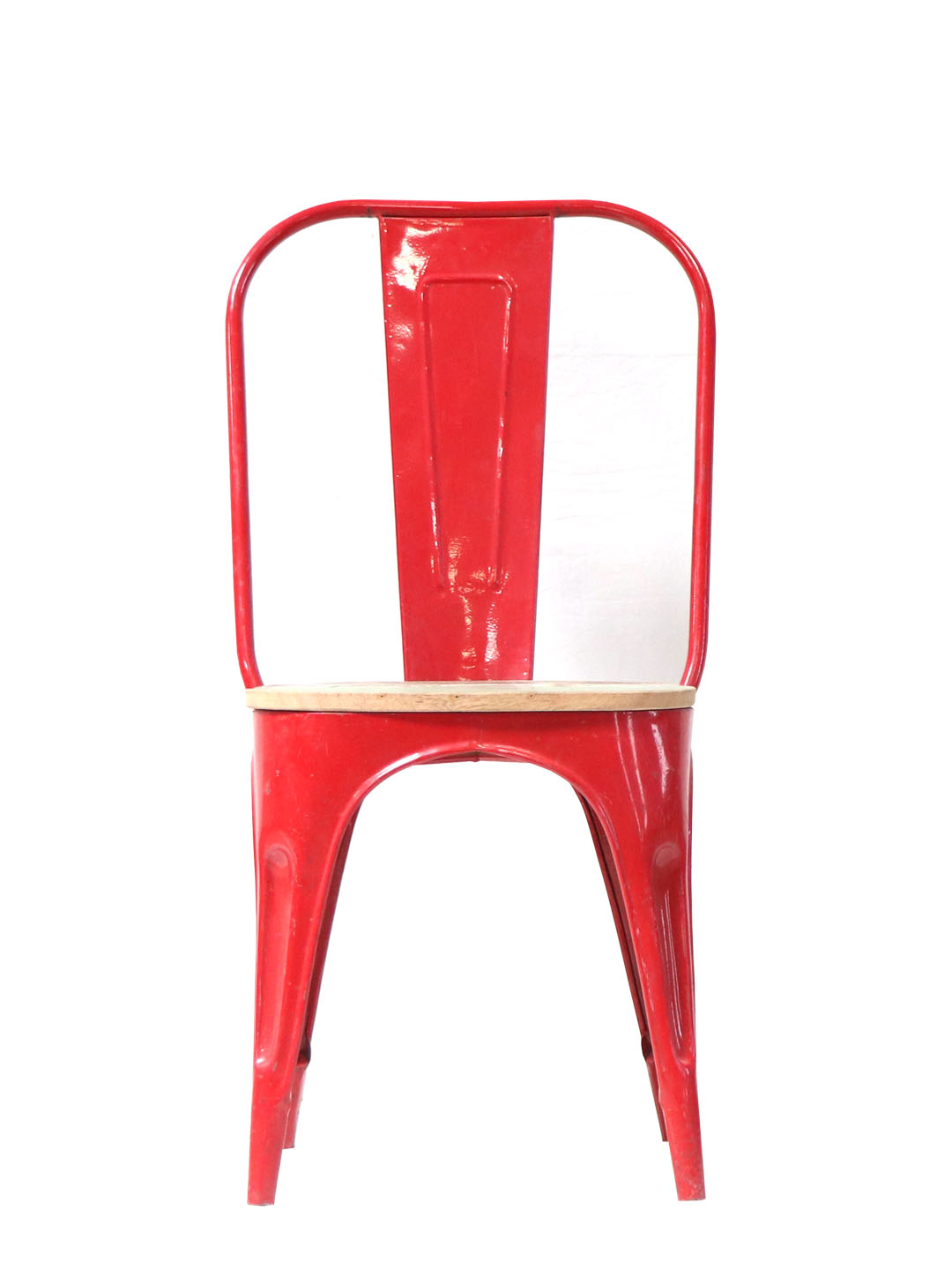 IRON CHAIR WITH WOODEN SEAT - Image 2