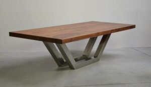 IRON STAND WOODEN CENTRE TABLE
