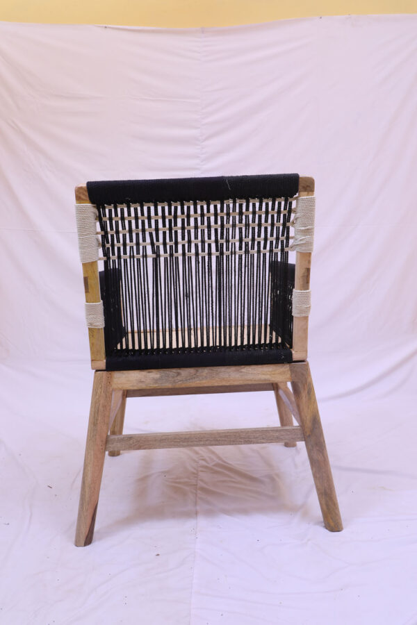 ROPE WEAVE WOODEN CHAIR - Image 8