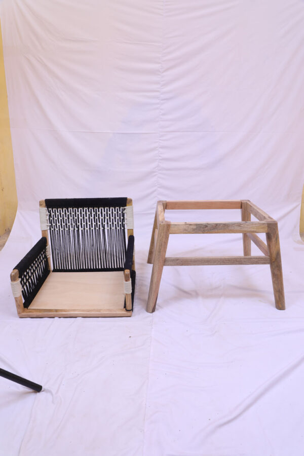 ROPE WEAVE WOODEN CHAIR - Image 10