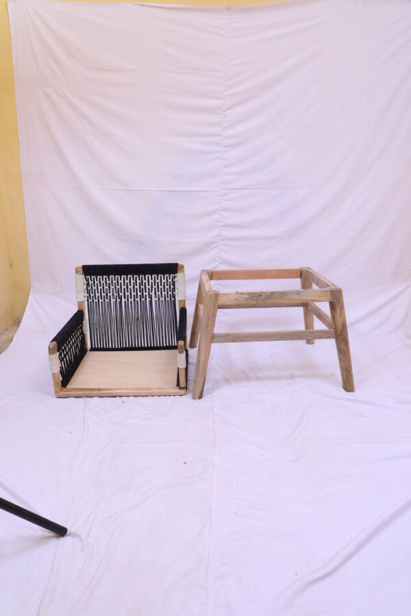 ROPE WEAVE WOODEN CHAIR - Image 11