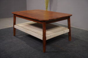 Acacia Wood Coffee Table with Rope Weave