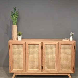 Rattan Designed Raw Sideboard